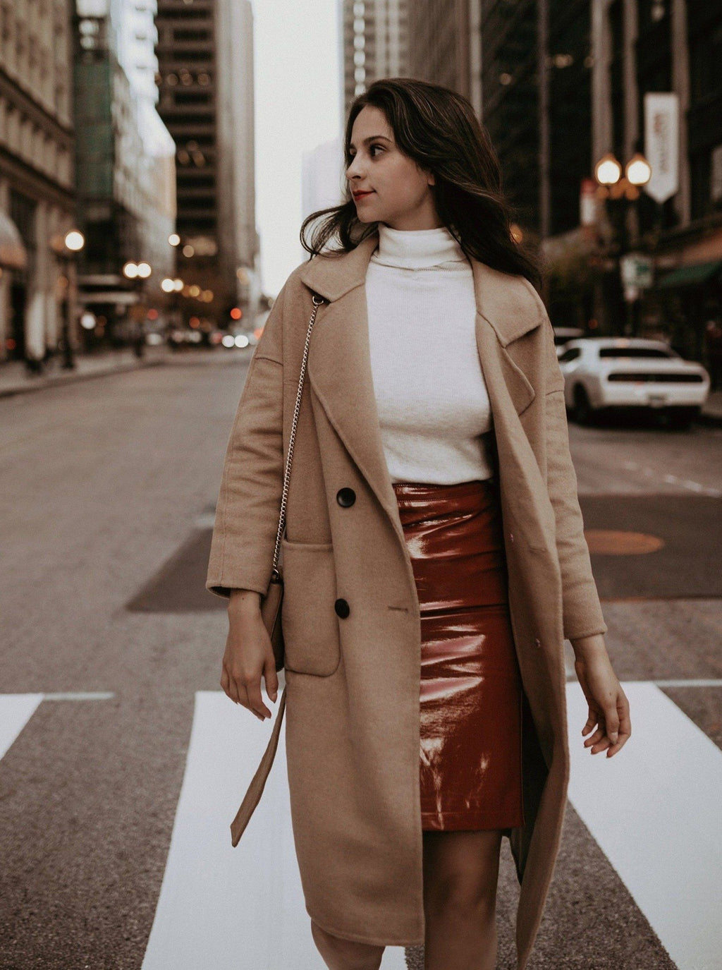 Trench Coat Double Breasted en Laine 100% – Serena